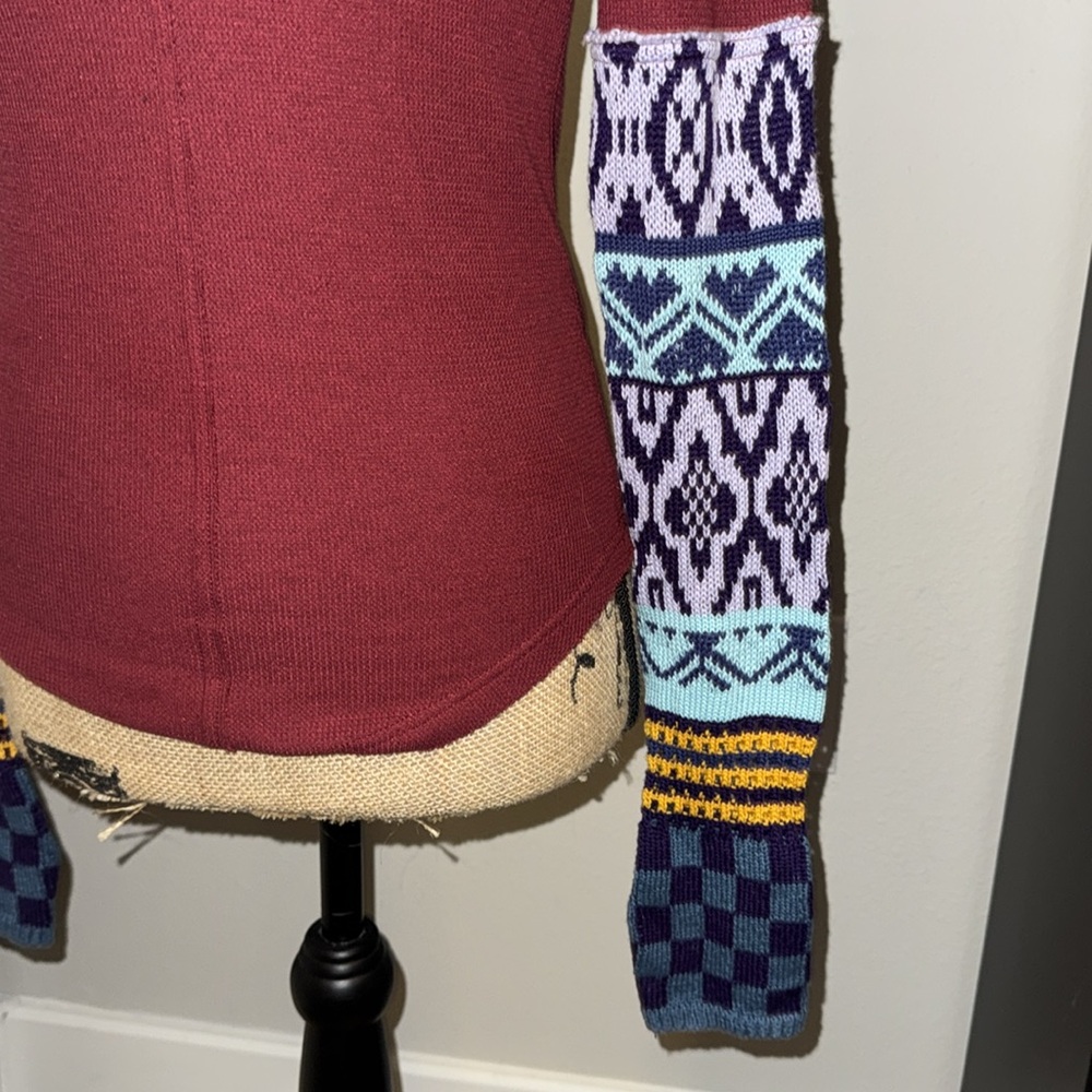 Free People Gorgeous Thermal Burgandy X-Small - Picture 4 of 8